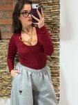 ROYAL CLUB BLUZKA LONGSLEEVE Z LOGIEM BURGUND - 2
