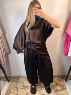 SPODNIE ALLADYNKI SATYNOWE DOLCE VITA CZEKOLADA