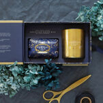 Castelbel Festive Blue Golden - zestaw prezentowy świeca + mydło - seria Portus Cale - 3