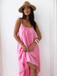 BY O LA LA! SUKIENKA MAXI Z HALKĄ CORALI SUGAR PINK - 4