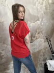 BY O LA LA! BLUZKA BASIC HERB X FIESTA RED - 4