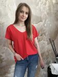 BY O LA LA! BLUZKA BASIC HERB X FIESTA RED - 3