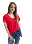 BY O LA LA! BLUZKA BASIC HERB X FIESTA RED - 5