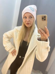 BY O LA LA ! CZAPKA ZIMOWA BEANIE GRUBA RÓŻ