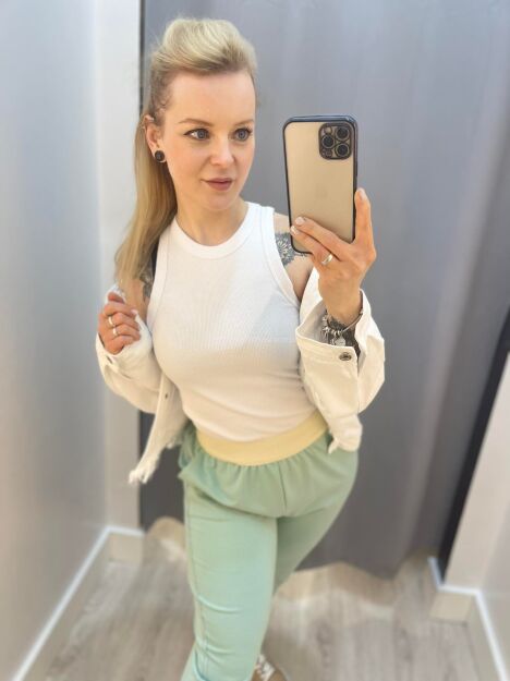 BY O LA LA...! BLUZKA BOKSERKA SERDUSZKO GŁADKA BIAŁA