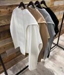 BY O LA LA! PONCZO NARZUTKA SZARY MELANŻ - 3