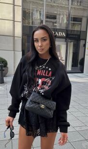 LA MILLA BLUZA OVERSIZE ORZEŁ CZARNA