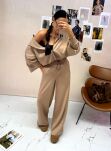 LA MILLA KOMPLET DRESOWY BLUZA + SPODNIE WIDE LEG BEŻ - 3