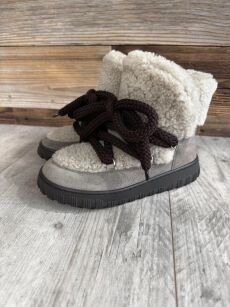 BY O LA LA! BUTY BOTKI ŚNIEGOWCE BEŻ