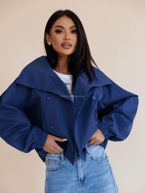 BY O LA LA! KURTKA MILITARY VIBE GRANAT (DENIM)