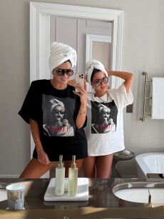 LA MILLA BLUZKA T-SHIRT OVERSIZE Z PODUSZKAMI KOBIETA CZARNY
