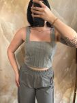LA MILLA TOP GORSET Z SUWAKIEM SZARY - 3