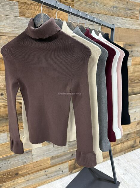 BY O LA LA! PRĄŻKOWANY GOLF DZWONEK BORDO (MERLOT)