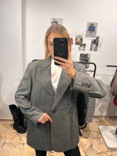 SEMPRE MARYNARKA ZE ŚCIĄGACZEM IRINA SZARY MELANŻ