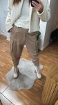 BY O LA LA...! CASUALOWE SPODNIE 7/8 TAUPE - 3