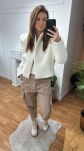 BY O LA LA...! CASUALOWE SPODNIE 7/8 TAUPE - 2